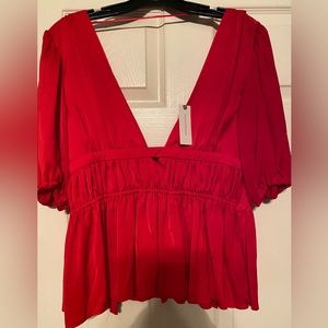 Dolan Left Coast Cut-Out V-Neck Top